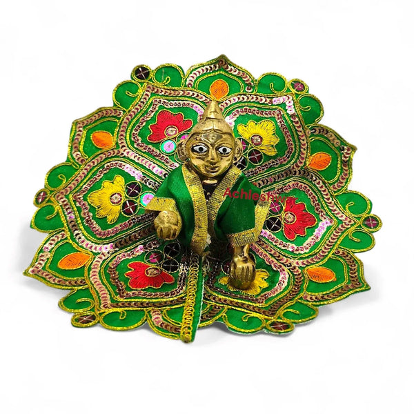 Laddu Gopal poshak/Dress | Bal Gopal Poshak Handmade Embroidered Dress with jari Work Size 0 to 6 - Achleshwar