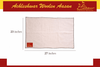 Light beige woolen meditation mat size 23 x 27 inches with black stitched edge