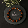 Achleshwar 5 Mukhi Rudraksha Hematite Bracelet, Lab Tested Spiritual Healing Beads, Adjustable