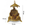 Antique gold singhasan throne with 13 cm width and 14 cm height