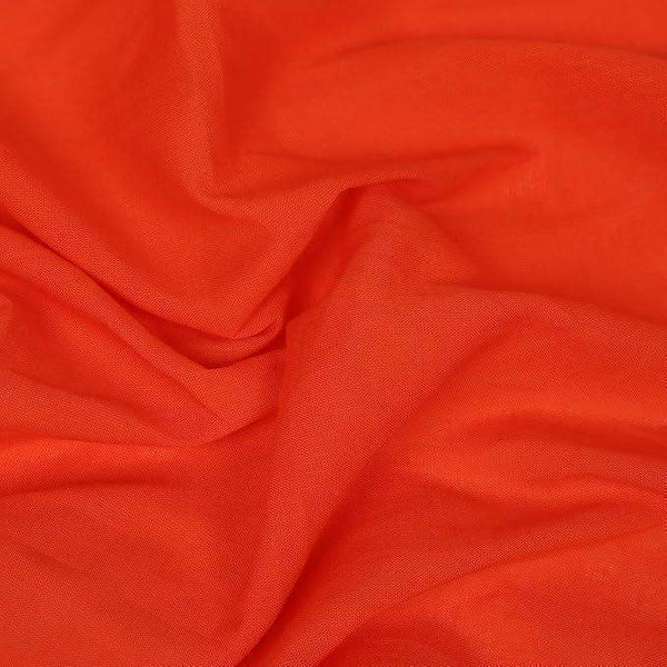 Orange cotton gamcha patka fabric with woven texture