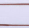 White cotton gamcha patka with maroon border stripes