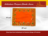 Designer Velvet Embroidered Pooja Aasan Cloth 10X20 inch ORANGE | Chowki Aasan for God Idol