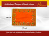 Designer Velvet Embroidered Pooja Aasan Cloth 12X18 inch ORANGE | Chowki Aasan for God Idol