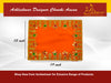 Designer Velvet Embroidered Pooja Aasan Cloth 13X19 inch ORANGE | Chowki Aasan for God Idol