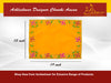 Designer Velvet Embroidered Pooja Aasan Cloth 13x19 inch Yellow | Chowki Aasan for God Idol