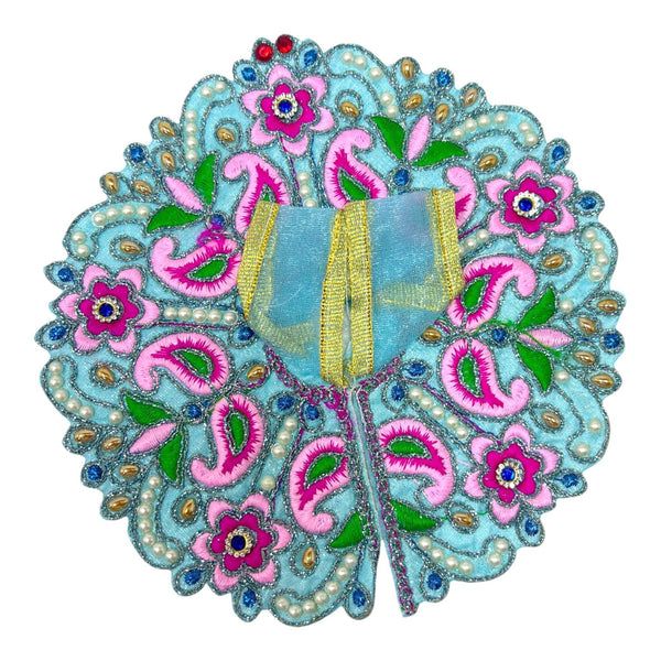 Laddu Gopal poshak/Dress | Bal Gopal Poshak Handmade Flower Embroidered Dress Size 0 to 6 - Achleshwar
