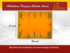 Designer Velvet Embroidered Yellow Pooja Aasan Cloth - Achleshwar