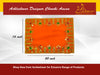 Designer Velvet Embroidered Pooja Aasan Cloth 16X20 inch ORANGE | Chowki Aasan for God Idol