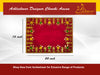 Designer Velvet Embroidered Pooja Aasan Cloth 16X24 inch RED | Chowki Aasan for God Idol