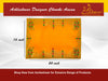 Designer Velvet Embroidered Yellow Pooja Aasan Cloth - Achleshwar