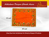 Designer Velvet Embroidered Pooja Aasan Cloth 16X24 inch ORANGE | Chowki Aasan for God Idol