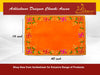 Designer Orange Velvet Embroidered Pooja Aasan Cloth - Achleshwar