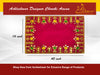 Designer Velvet Embroidered Pooja Aasan Cloth 16X40 inch RED | Chowki Aasan for God Idol
