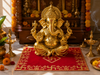 Designer Velvet Embroidered Pooja Aasan Cloth for Mandir | Premium Altar Cover for Temple, Puja Chowki, Home Shrine & Diwali Decoration