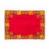Designer Red Velvet Embroidered Pooja Aasan - Achleshwar
