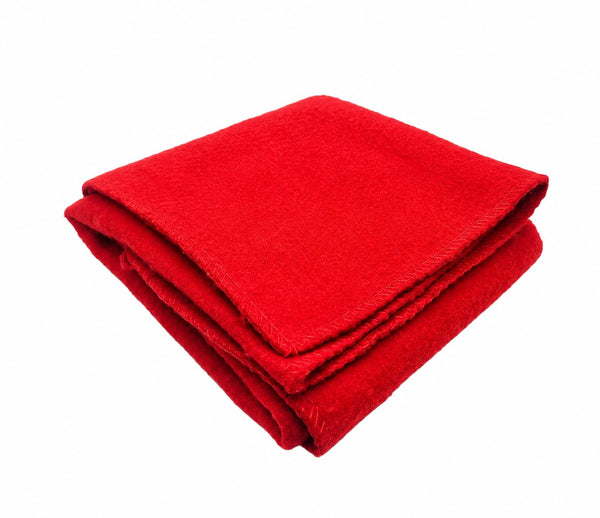 Red & White Woolen Pooja Aasan