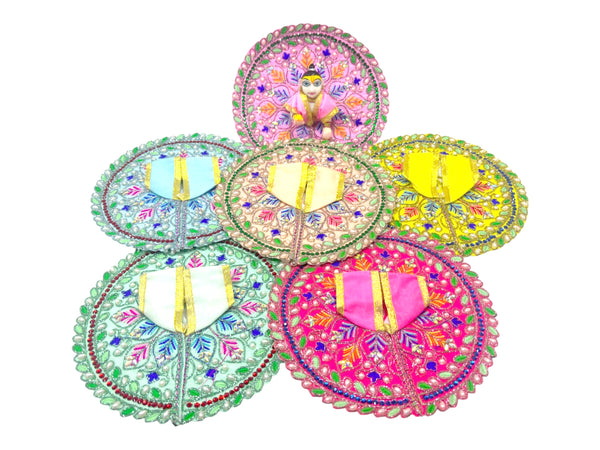 Laddu Gopal poshak/Dress | Bal Gopal Poshak Handmade Embroidered Dress with Stone & Pearl Work Size 0 to 6