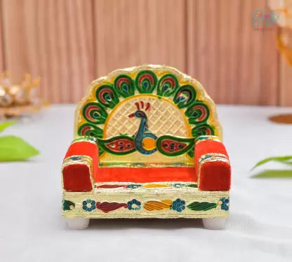 Ladoo Gopal Mayur Singhasan Wooden