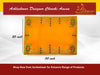 Rectangular yellow velvet pooja aasan cloth with golden beadwork border and corner designs