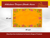 Designer Velvet Embroidered Pooja Aasan Cloth 20x40 inch Yellow | Chowki Aasan for God Idol