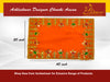 Designer Velvet Embroidered Pooja Aasan Cloth 20x40 inch ORANGE | Chowki Aasan for God Idol