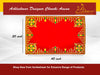 Designer Red Velvet Embroidered Pooja Aasan - Achleshwar