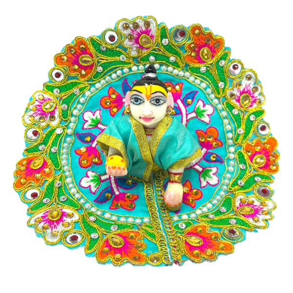 Laddu Gopal poshak/Dress | Bal Gopal Poshak Handmade Embroidered Dress with Stone & Pearl Work Size 0 to 6