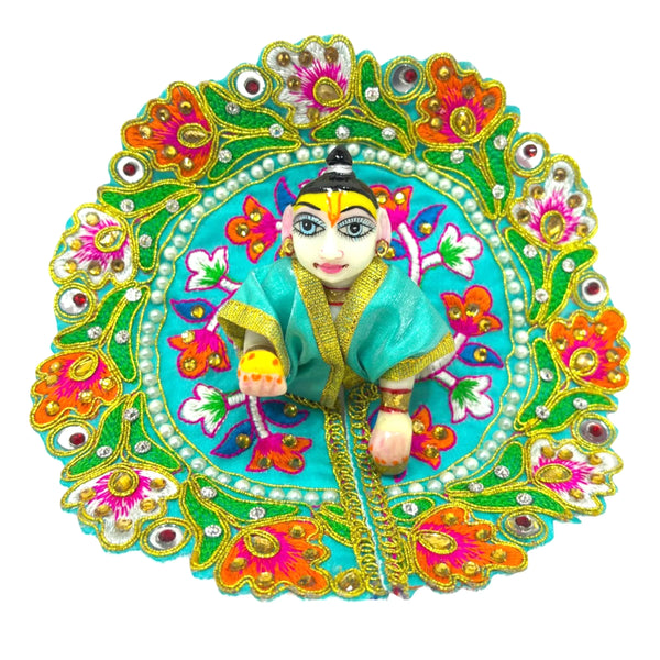Laddu Gopal poshak/Dress | Bal Gopal Poshak Handmade Embroidered Dress with Stone & Pearl Work Size 0 to 6 - Achleshwar