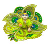Laddu Gopal poshak/Dress | Bal Gopal Poshak Handmade Peacock Feather Embroidered Dress Size 0 to 6 - Achleshwar