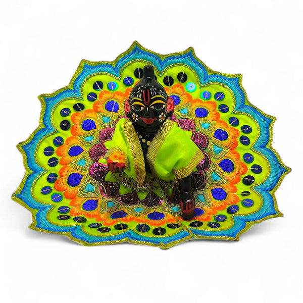 Laddu Gopal poshak/Dress | Bal Gopal Poshak Handmade Embroidered Dress with jhari Work Size 0 to 6