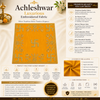 Designer Square Velvet Embroidered Yellow Pooja Aasan Cloth for Mandir | Premium Altar Cover for Temple, Puja Chowki, Home Shrine & Diwali Decoration