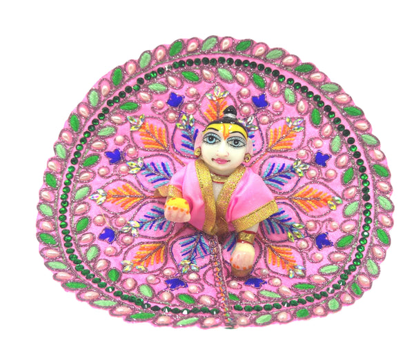 Laddu Gopal poshak/Dress | Bal Gopal Poshak Handmade Embroidered Dress with Stone & Pearl Work Size 0 to 6 - Achleshwar