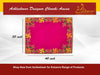 Pink velvet pooja aasan, 30x40 in, gold and green embroidered border