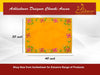Yellow velvet chowki aasan seat with plain yellow center and gold embroidered border motifs