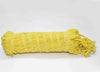 Yellow braided thread bundle with tassels