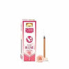 Pure rose dhoop incense stick pack with rose emblem, side view