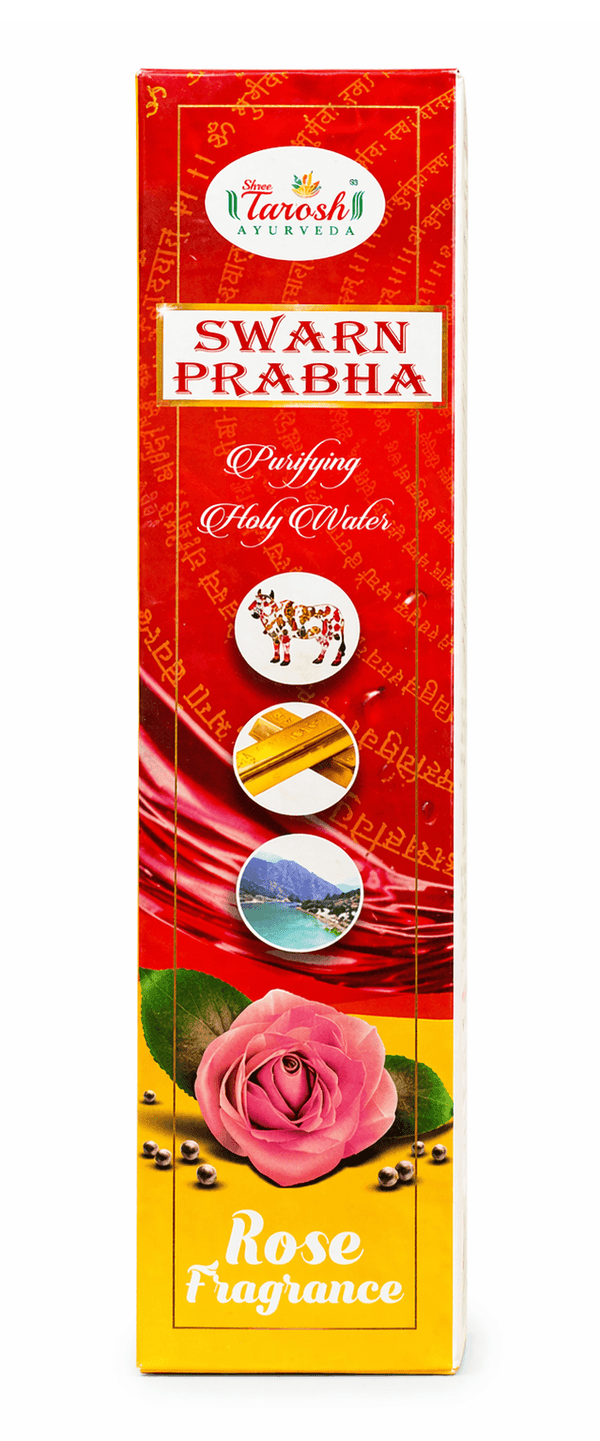 Tarosh Ayurved Swarn Prabha purifying holy water box with rose fragrance