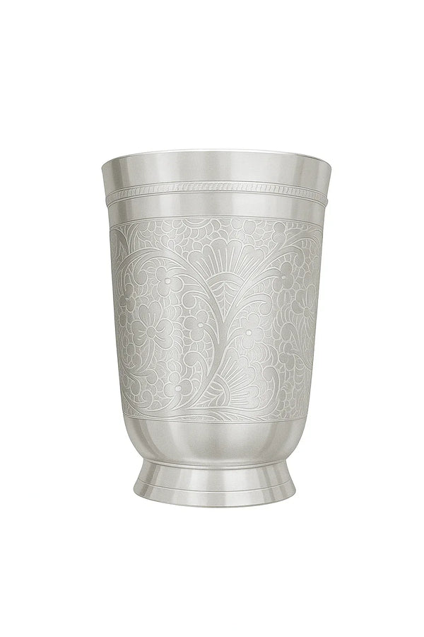 Premium Shine Brass Glass Silver (Box Packing) - Achleshwar