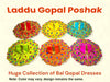 Laddu Gopal poshak/Dress | Bal Gopal Poshak Size 6 Handmade Jari & Stone Work - Achleshwar
