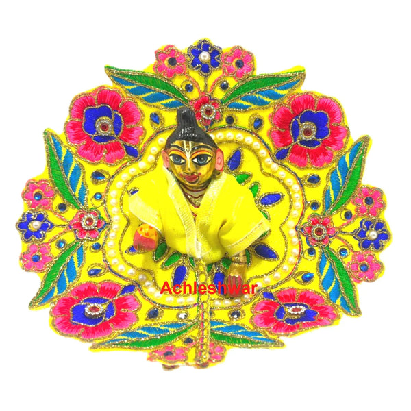 Laddu Gopal poshak/Dress | Bal Gopal Poshak Handmade Flower Embroidered Dress Size 0 to 6 - Achleshwar