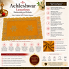 Luxury Designer Velvet Embroidered Yellow Pooja Aasan Cloth for Mandir | Premium Altar Cover for Temple, Puja Chowki, Home Shrine & Diwali Decoration