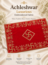 Designer Velvet Embroidered Pooja Aasan Cloth for Mandir | Premium Altar Cover for Temple, Puja Chowki, Home Shrine & Diwali Decoration