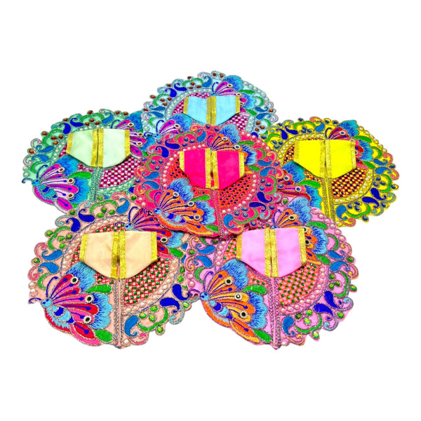 Laddu Gopal poshak/Dress | Bal Gopal Poshak Handmade Embroidered Dress with Pearl Work Size 5