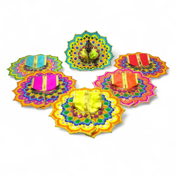 Laddu Gopal poshak/Dress | Bal Gopal Poshak Handmade Embroidered Dress with jhari Work Size 0 to 6 - Achleshwar