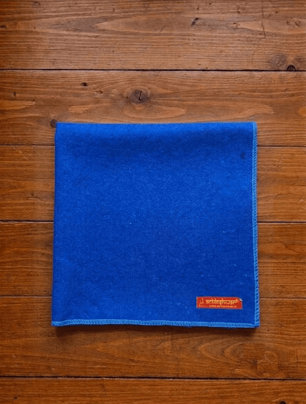Navy Blue Woolen Pooja Aasan