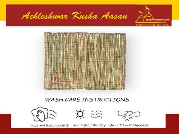 Darbha grass mat, rectangular woven mat for pooja and meditation