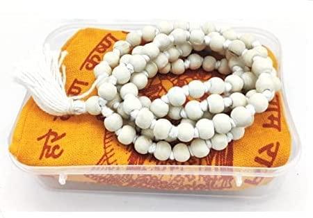 White Tulsi mala (108+1) Big Beads - Achleshwar