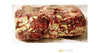 Red loban dhoop resin slab, rectangular block with marbled red and cream pattern