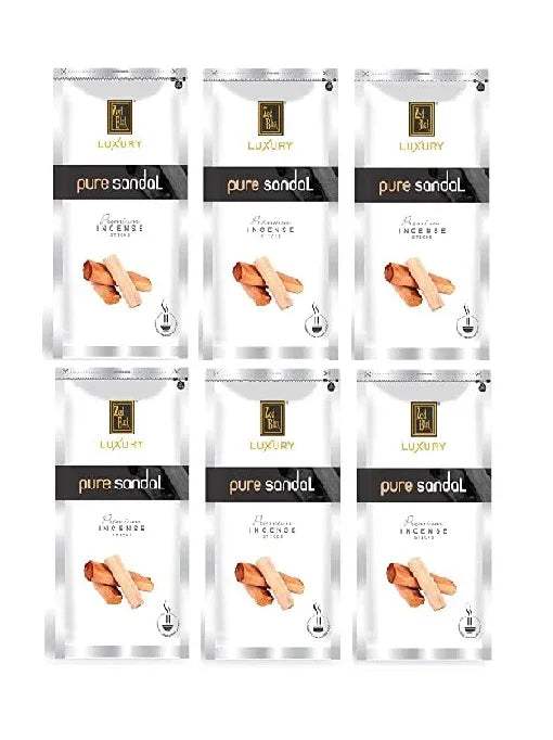 Agarbatti incense pack set: Luxury Pure Sandal, multiple sealed pouches
